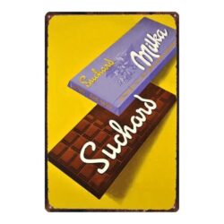 plato de metal chocolate vintage