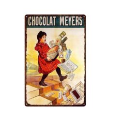 placa metal vintage chocolate meyers