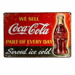 placa metal coca cola vintage
