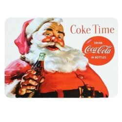 placa metal vintage coca cola santa navidad
