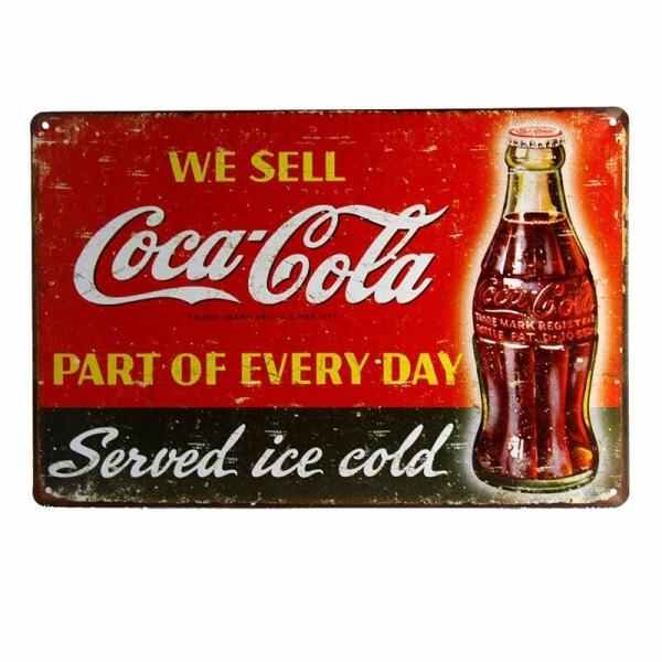 placa metal coca cola vintage placa metal coca cola vintage