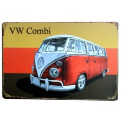 placa metal vintage combi