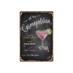 placa metal vintage br cosmopolita