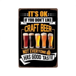 plato metal cerveza artesanal vintage