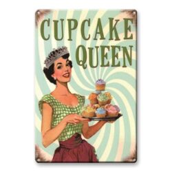 plato metal vintage cupcake queen