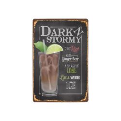 placa de metal vintage dark n stormy