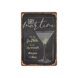 plato de metal vintage dry martini