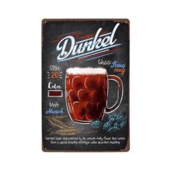 placa de metal dunkel vintage