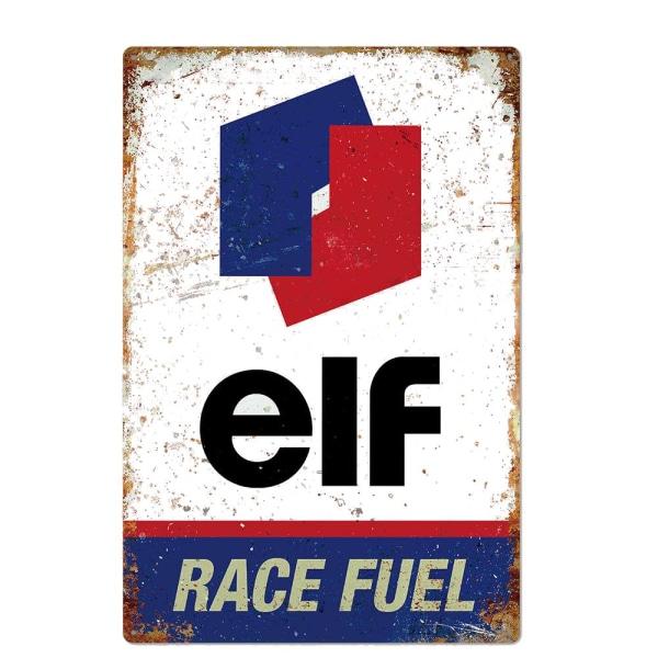 placa de metal elfo vintage