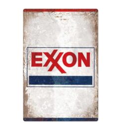 placa de metal exxon vintage