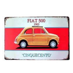 placa metal vintage fiat
