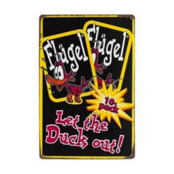 placa metal vintage flugel