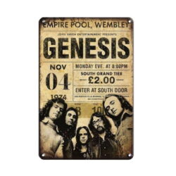 placa de metal genesis vintage