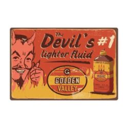 placa de metal valle dorado vintage
