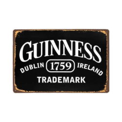 placa metal vintage guinness 1759