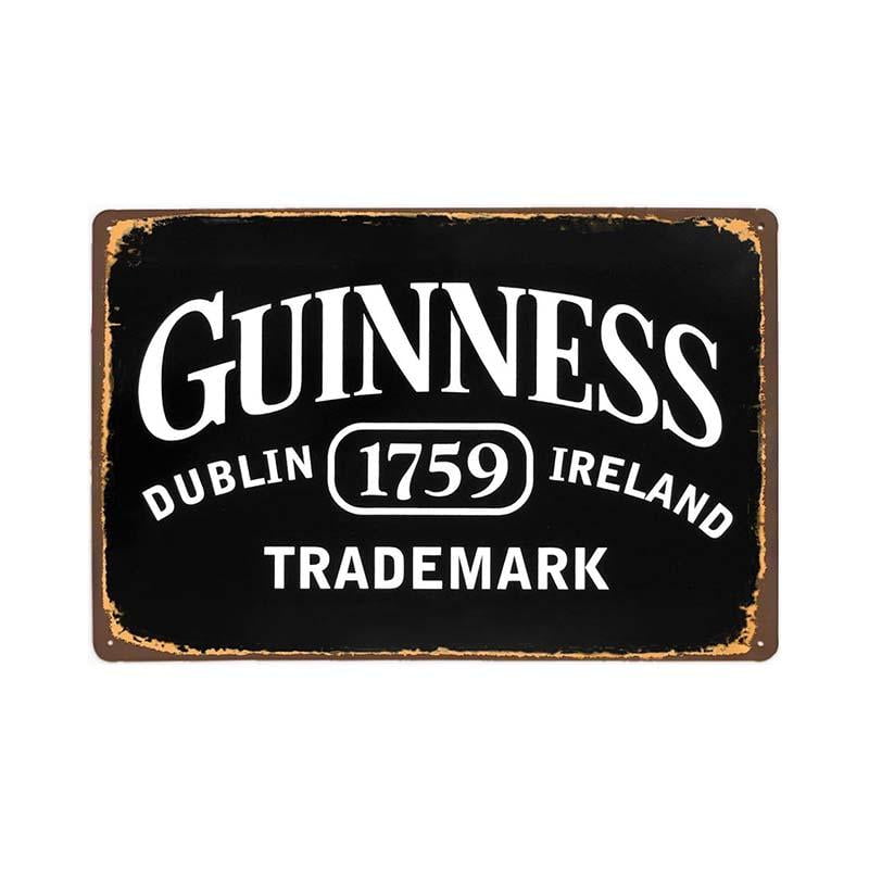 placa metal vintage guinness 1759 placa metal vintage guinness 1759