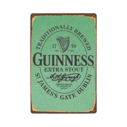 placa metal vintage guinness extra stout