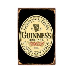 placa metal vintage guinness original