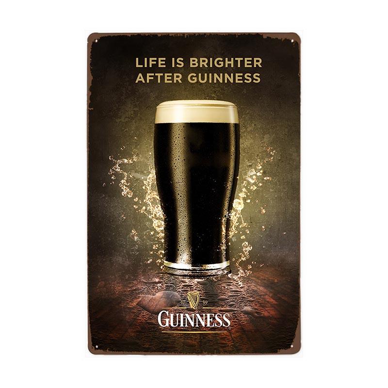 placa metal vidrio guinness vintage placa metal vidrio guinness vintage
