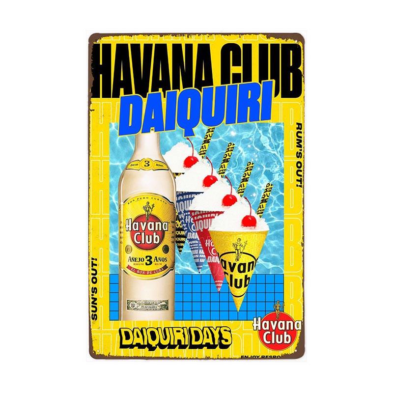 placa metal vintage havana club daiquiri placa metal vintage havana club daiquiri