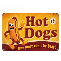 placa metal vintage hot dog