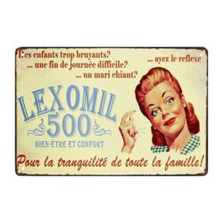placa metal vintage humor