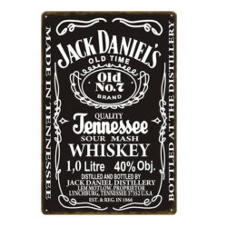 placa de metal vintage jack daniels