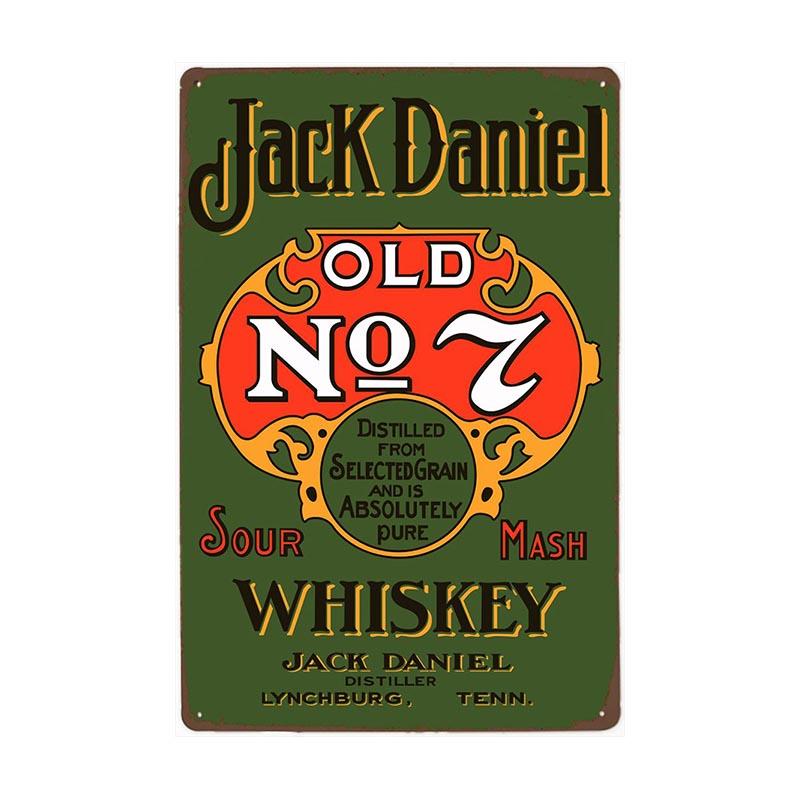placa de metal vintage jack daniels n 7 placa de metal vintage jack daniels n 7