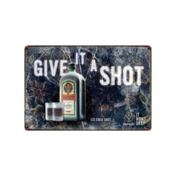placa de metal jager vintage