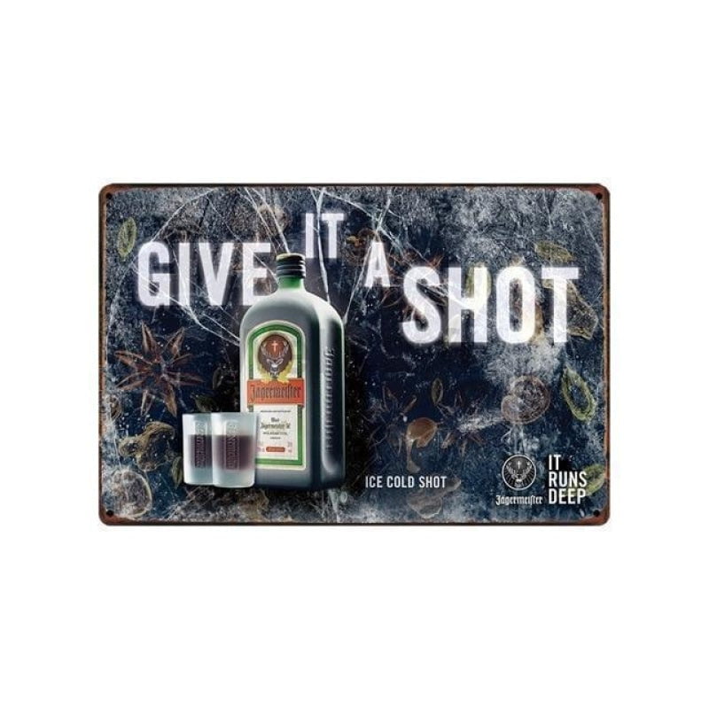 placa de metal jager vintage placa de metal jager vintage