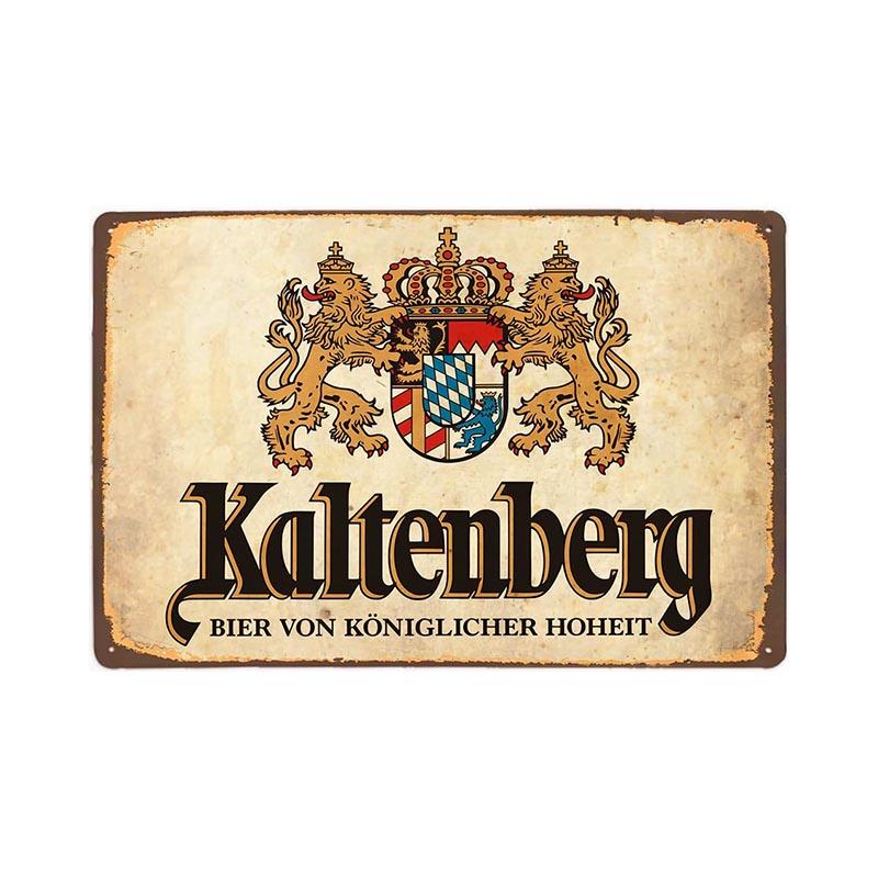 placa de metal vintage kaltenberg placa de metal vintage kaltenberg
