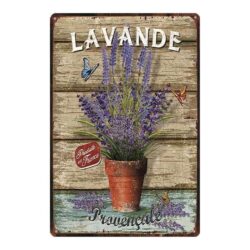 placa de metal vintage lavanda