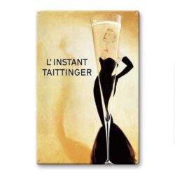 placa de metal vintage linstant taittinger