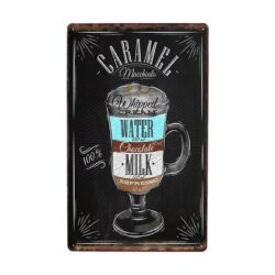 placa de metal vintage macchiato