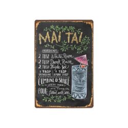 placa metal vintage mai tai 1