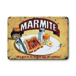 olla vintage placa de metal