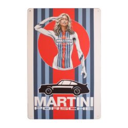 placa metal martini porsche vintage