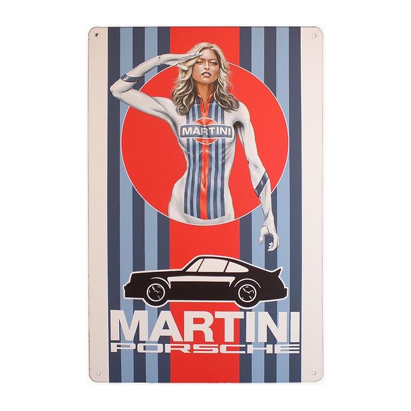 placa metal martini porsche vintage placa metal martini porsche vintage