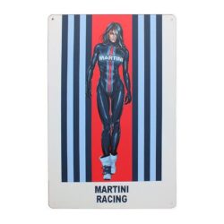 placa de metal pin up martini racing vintage