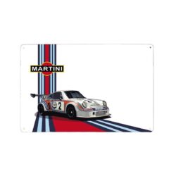 coche martini vintage placa de metal