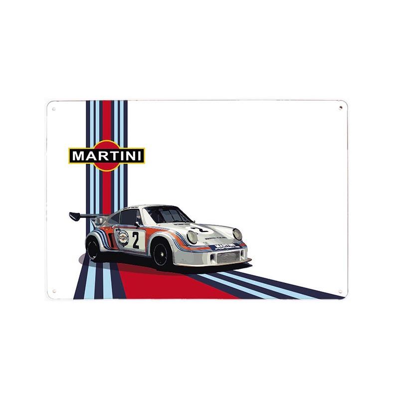coche martini vintage placa de metal