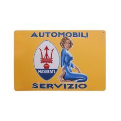placa metal vintage maserati servizio