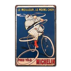 placa metal vintage michelin la mejor la mas barata