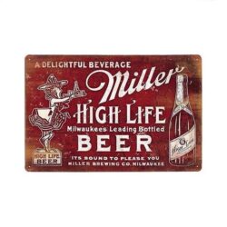 placa de metal miller vintage 1