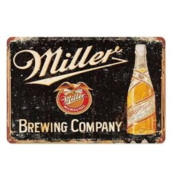 placa de metal miller vintage