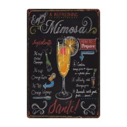 placa metal minosa vintage