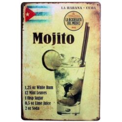 plato de metal mojito vintage