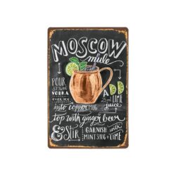 mula moscu con placa de metal vintage