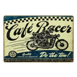 placa metal de moto vintage