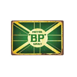 placa metal vintage motor bp spirit